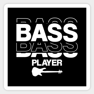 Bass Player gift Modern Minimalistic Typography Magnet